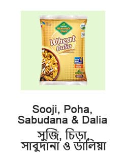 Sooji, Poha, Sabudana & Dalia