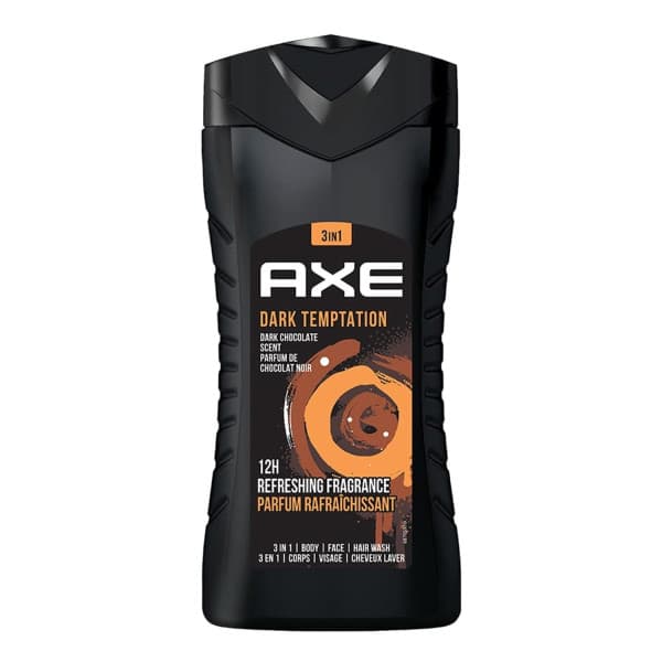 Axe Dark Temptation 3 In 1 Body, Face & Hair Wash for Men / অ্যাক্স ডার্ক টেম্পটেশন ৩-ইন-১ বডি, ফেস ও হেয়ার ওয়াশ ফর মেন