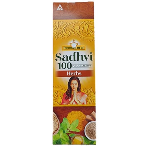 Mangaldeep Sadhvi Puja Agarbatti Herbs (100 Sticks) / মঙ্গলদীপ সাধ্বী পূজার ধূপকাঠি (ভেষজ) — ১০০টি কাঠি