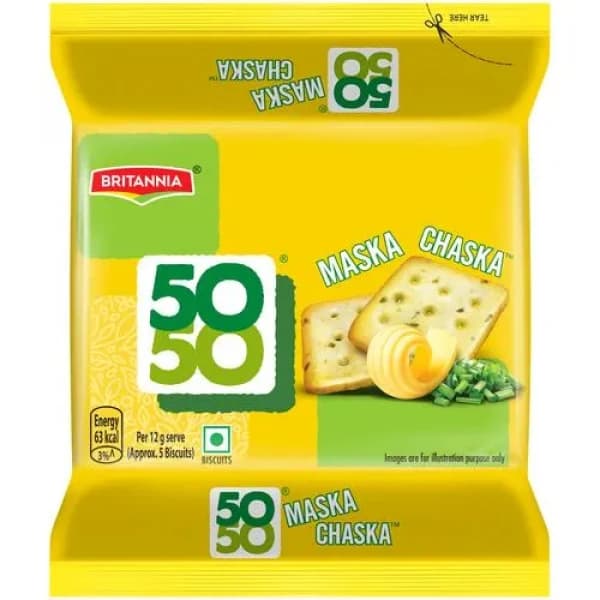 Britannia 50-50 Maska Chaska Salted Biscuits / ব্রিটানিয়া 50-50 মাসকা চাসকা লবণযুক্ত বিস্কুট