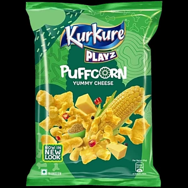 Kurkure Yummy Cheese Puffcorn Namkeen / কুরকুরে মুখরোচক পনির পাফকর্ন নামকিন
