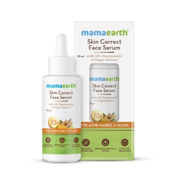 Mamaearth Skin Correct Face Serum with Niacinamide and Ginger Extract / মামাআর্থ স্কিন কারেক্ট ফেস সিরাম