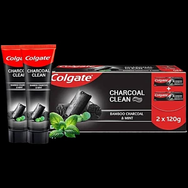 Colgate Charcoal Clean Black Gel Toothpaste Bamboo Charcoal & Mint / কোলগেট চারকোল ক্লিন ব্ল্যাক জেল টুথপেস্ট ব্যাম্বো চারকোল এবং মিন্ট