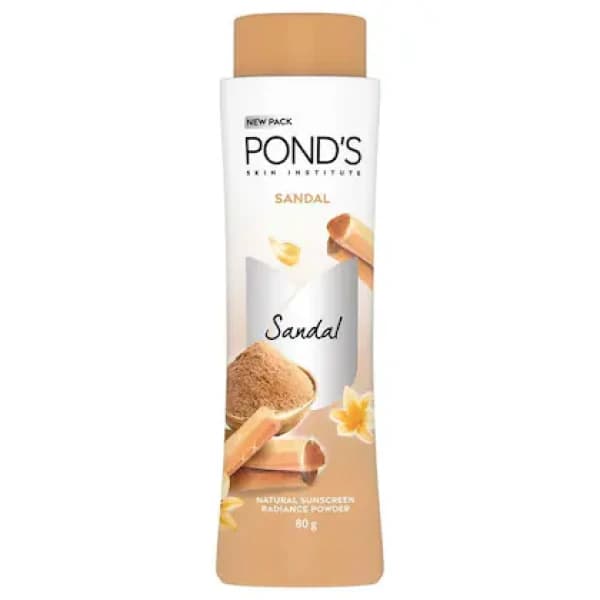 Pond's Sandal Natural Sunscreen Radiance Talcum Powder / পন্ডস স্যান্ডাল ন্যাচারাল সানস্ক্রিন রেডিয়েন্স ট্যালকম পাউডার