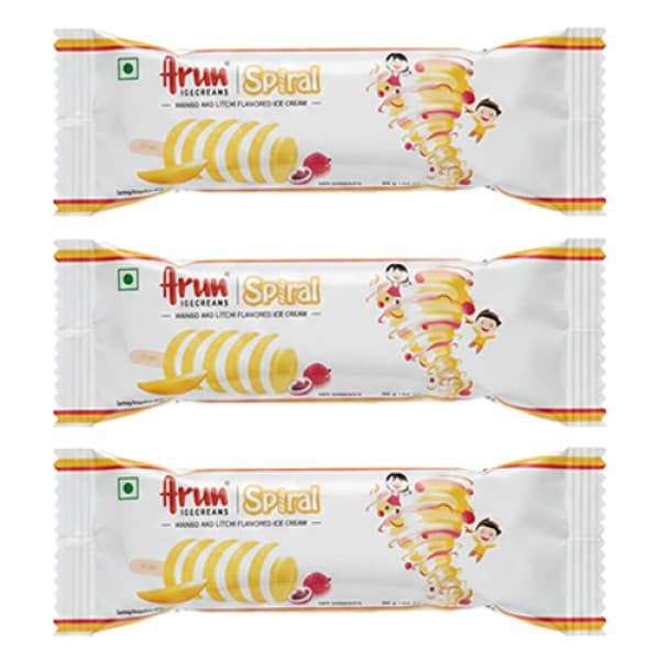 Arun Spiral Mango Lychee Bar / অরুণ স্পাইরাল ম্যাঙ্গো লিচি বার