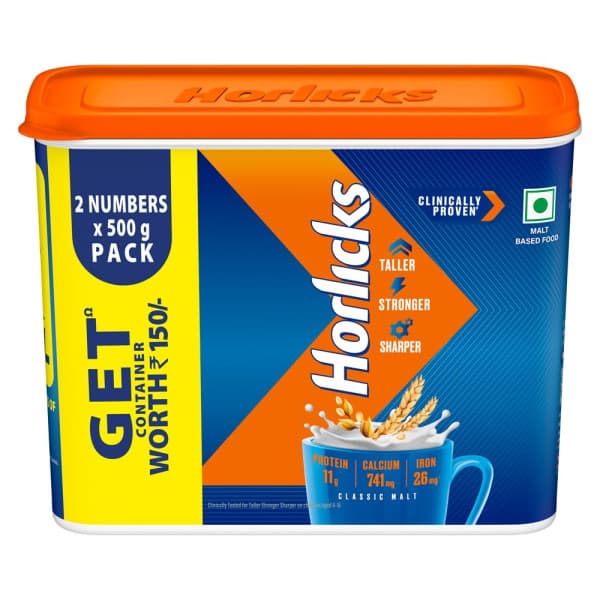 Horlicks Classic Malt With Container / হরলিক্স ক্লাসিক মাল্ট (কন্টেইনারসহ)