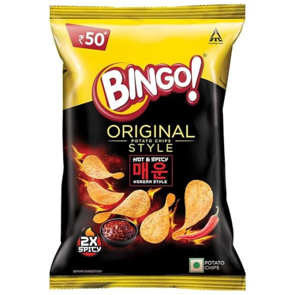 Bingo Original Korean Style Hot & Spicy Potato Chips / বিঙ্গো অরিজিনাল কোরিয়ান স্টাইল হট অ্যান্ড স্পাইসি পটেটো চিপস