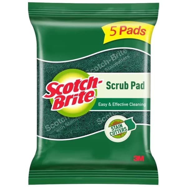 Scotch Brite Scrub Pad, Scrubber for Utensil Cleaning (7.5 cm x 10 cm) 5pcs Pack / স্কচ ব্রাইট স্ক্র্যাব প্যাড স্ক্রাবার