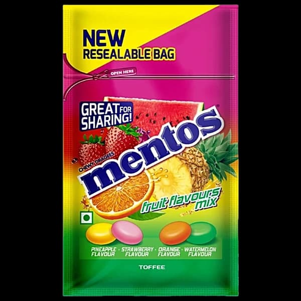 Mentos Mix Fruit Flavour Chewing Gum / মেন্টোস মিক্স ফ্রুট ফ্লেভার চিউইং গাম