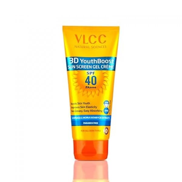 VLCC 3D Youthboost SPF 40 PA+++ Sunscreen Gel Cream / ভিএলসিসি 3D ইয়ুথবুস্ট এসপিএফ 40 সানস্ক্রিন জেল ক্রিম