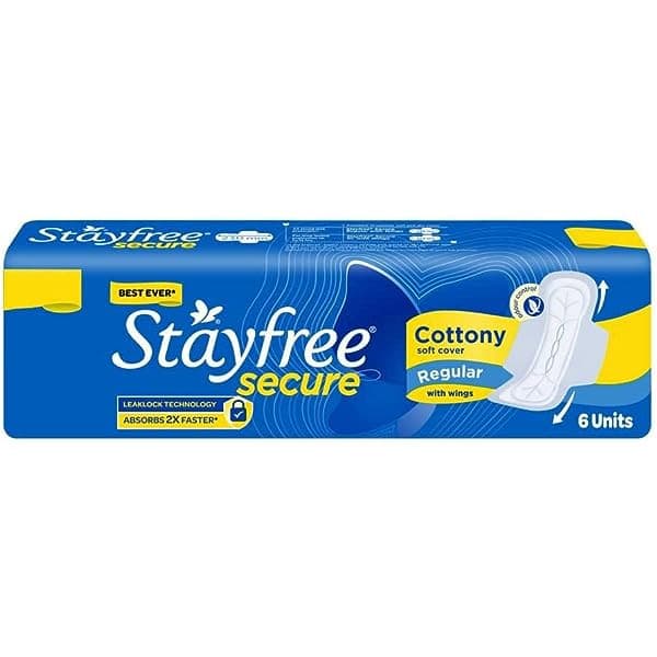 Stayfree Secure Regular Cottony Soft Cover with Wings / স্টেফ্রি সিকিউর রেগুলার কট্টনি সফ্ট কভার উইথ উইংস