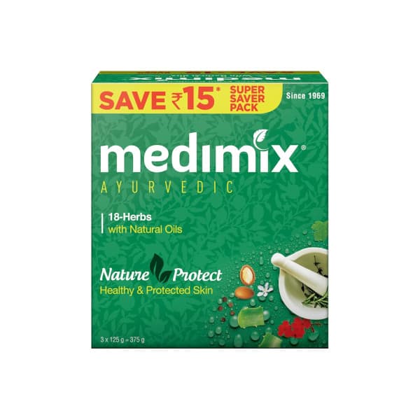 Medimix Ayurvedic 18-Herbs With Natural Oils Soap / মেডিমিক্স আয়ুর্বেদিক ১৮টি হার্বস ন্যাচারাল অয়েলস সহ সাবান