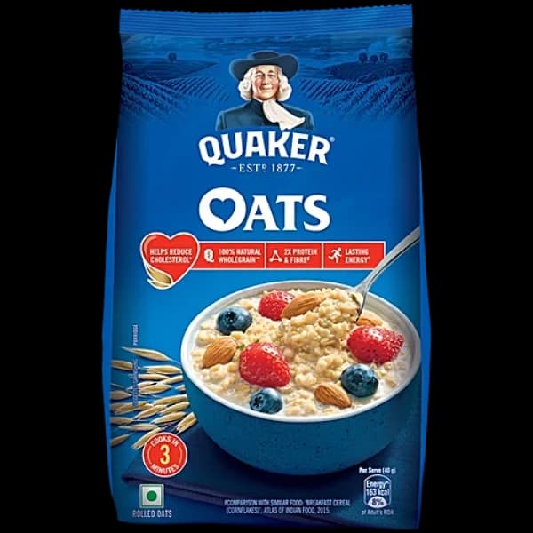 Quaker Oats Breakfast Cereal Rich In Protein Pouch / কোয়াকার ওটস ব্রেকফাস্ট সিরিয়াল প্রোটিন পাউচ