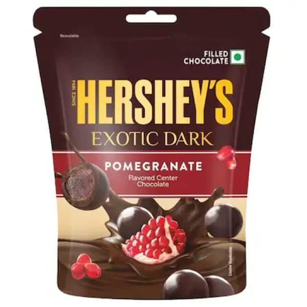 Hershey's Exotic Dark Flavored Center Chocolates Pomegranate / হার্শে'স এক্সোটিক ডার্ক ফ্লেভারড সেন্টার চকোলেট ডালিম