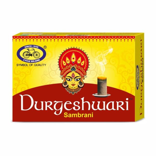 Cycle Durgeshwari Sambrani Dhoop 24N + 1N Sambrani Holder / সাইকেল দুর্গেশ্বরী সম্বরানী ধুপ 24N + 1N সম্বরানী হোল্ডার