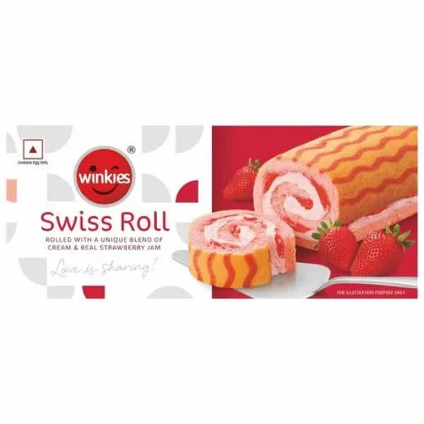 Winkies Swiss Roll Cake Strawberry Jam / উইঙ্কিজ সুইস রোল কেক স্ট্রবেরি জ্যাম