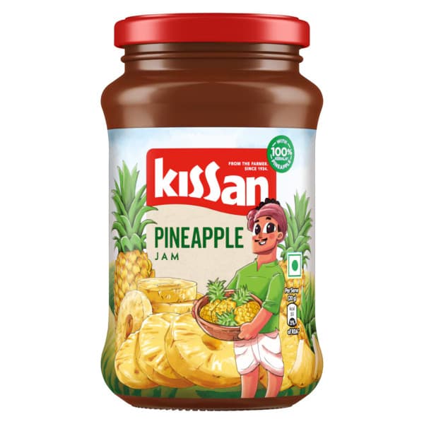 Kissan 100% Real Pineapple Jam Jar / কিসান 100% আসল আনারস জ্যাম জার