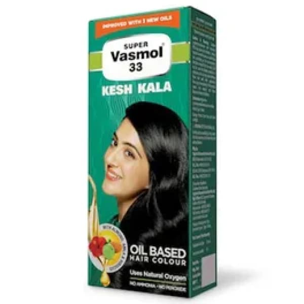 Super Vasmol 33 Kesh Kala Oil Based Hair Colour / সুপার ভাসমল 33 কেশ কালা অয়েল বেসড হেয়ার কালার