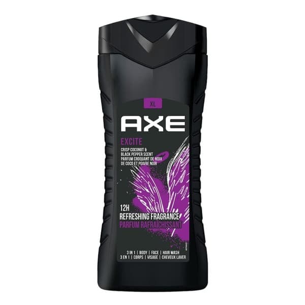 Axe Excite 3 In 1 Body, Face & Hair Wash For Men / অ্যাক্স এক্সসাইট ৩-ইন-১ বডি, ফেস ও হেয়ার ওয়াশ ফর মেন