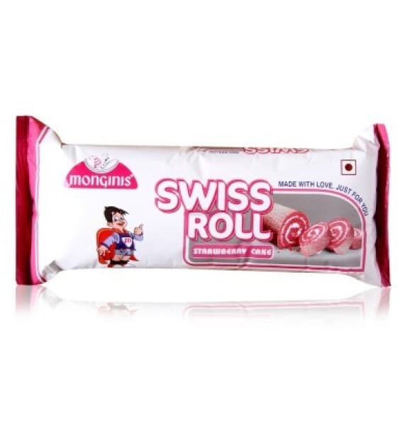 Monginis Swiss Roll Strawberry Cake / মঙ্গিনিস সুইস রোল স্ট্রবেরি কেক