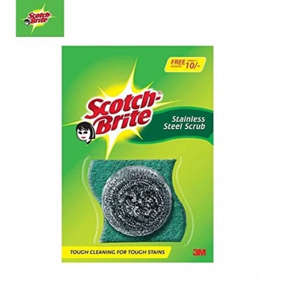 Scotch Brite Stainless Steel Scrub Pad with Free Rs, 10 Scrub Pad / স্কচ ব্রাইট স্টেইনলেস স্টীল স্ক্রাব প্যাড
