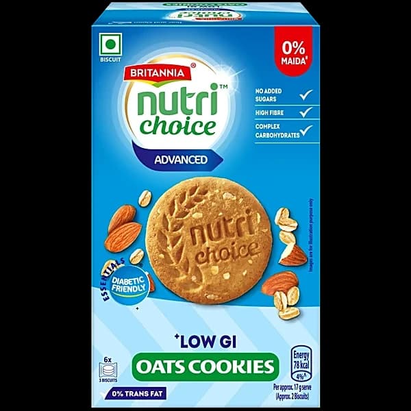 Britannia Nutri Choice Advanced Low GI Oats Cookies / ব্রিটানিয়া নিউট্রি চয়েস অ্যাডভান্সড লো জিআই ওটস কুকিজ