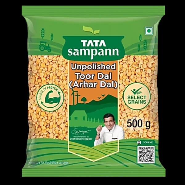 Tata Sampann Unpolished Toor / Arhar Dal / টাটা সাম্পান আনপলিশড টুর/আরহর ডাল