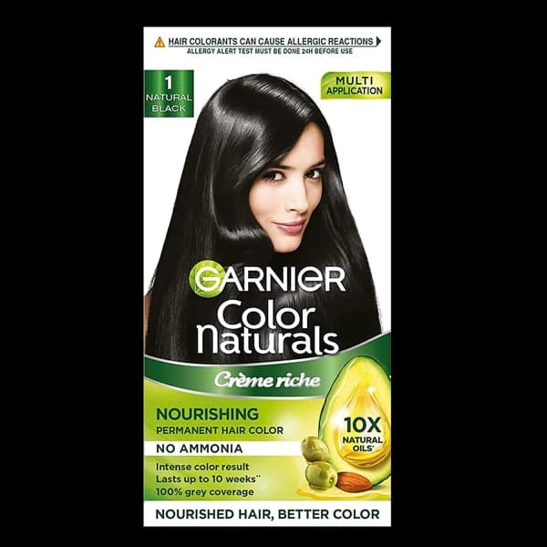 Garnier Color Naturals Creme Hair Colour Shade 1, Natural Black / গার্নিয়ার কালার ন্যাচারাল ক্রিম হেয়ার কালার শেড ১, ন্যাচারাল ব্ল্যাক