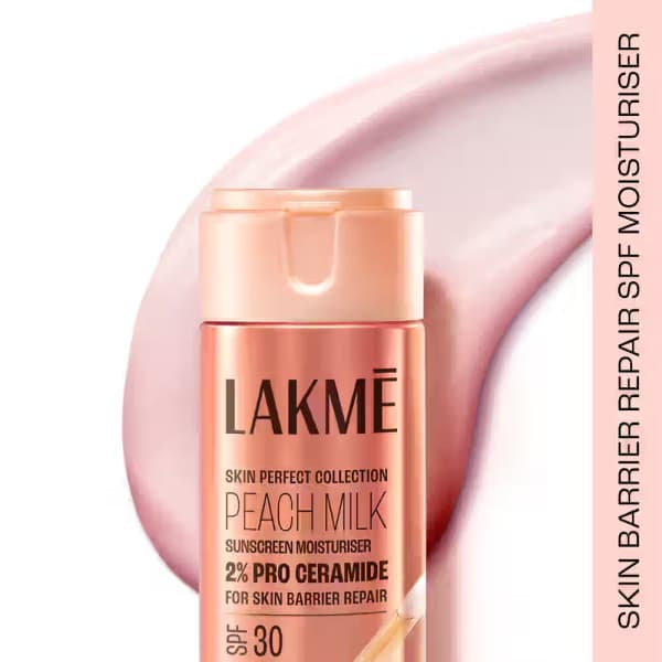 Lakme Peach Milk Sunscreen Moisturiser with SPF 30 / ল্যাকমে পিচ মিল্ক সানস্ক্রিন ময়েশ্চারাইজার SPF ৩০ সহ