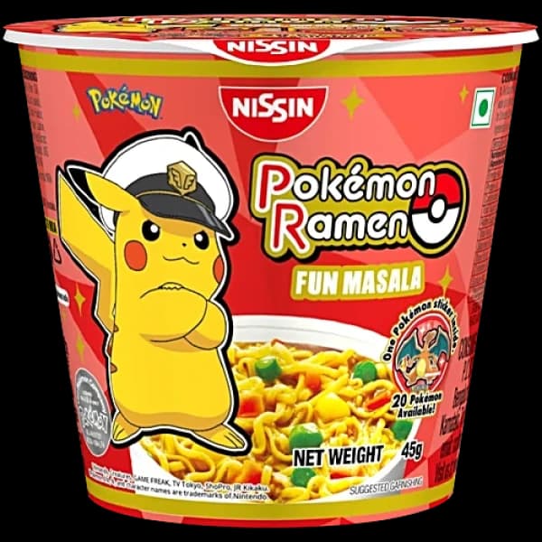 Top Ramen Pokeman Fun Masala Cup Noodles /  টপ র‍্যামেন পোকেমন ফান মসলা কাপ নুডলস