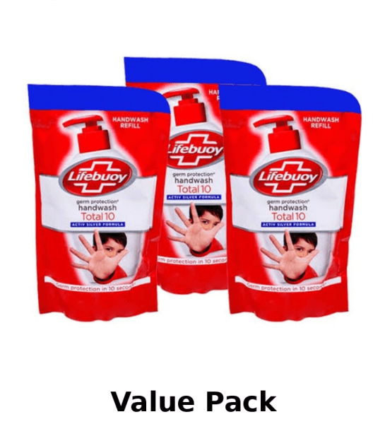 Lifebuoy Germ Protection Handwash Value Pack / লাইফবয় জার্ম প্রোটেকশন হ্যান্ডওয়াশ ভ্যালু প্যাক