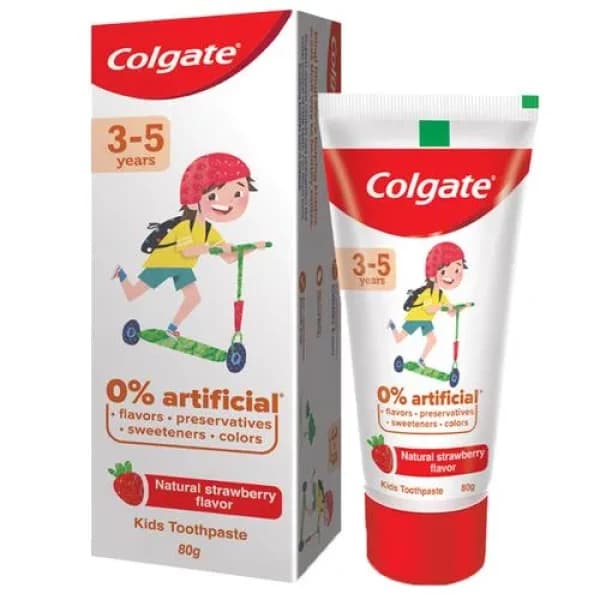 Colgate Kids Toothpaste 3-5 years, Natural Strawberry Flavour / কোলগেট কিডস টুথপেষ্ট ৩-৫ ইয়ার্স, ন্যাচারাল স্ট্রবেরি ফ্লেভার