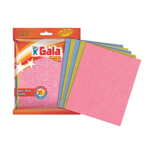 Gala Sponge Wipe for Kitchen 5N Pack / গালা স্পঞ্জ ওয়াইপ ফর কিচেন ৫ন প্যাক