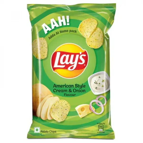 Lays Chips American Style Cream and Onion Flavour / লেজ চিপস আমেরিকান স্টাইল ক্রিম অ্যান্ড অনিয়ন ফ্লেভার