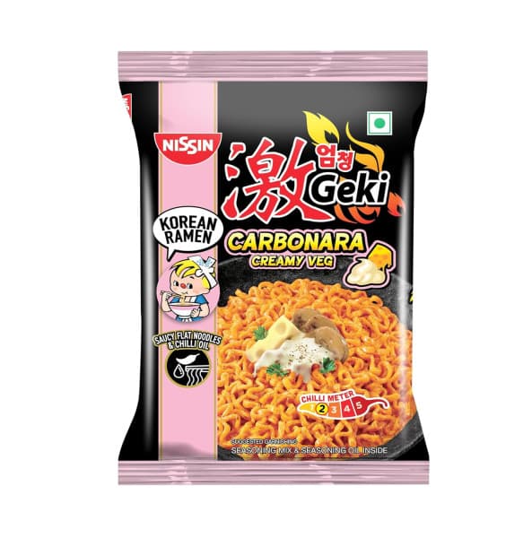 Nissin Korean Carbonara Creamy Veg / নিসিন কোরিয়ান কার্বোনারা ক্রিমি ভেজ