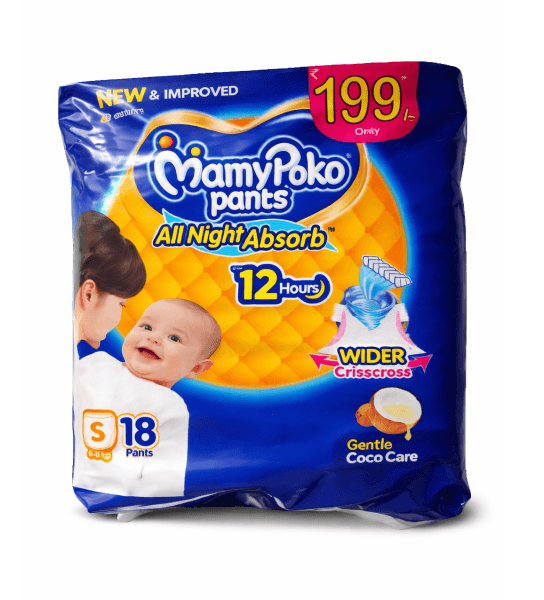 MamyPoko Pants All Night Absorb Diaper Small (S) (4-8kg) / মামিপোকো প্যান্টস এক্সট্রা অবসর্ব ডায়াপার স্মল (এস) (4-8 কেজি)