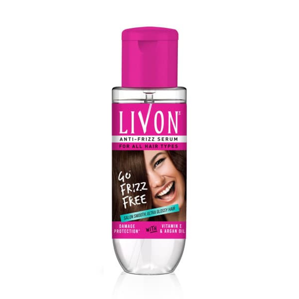 Livon Serum Anti-frizz Serum With Vitamin E & Argan Oil (ভিটামিন ই এবং আরগান তেল সহ লিভন সিরাম অ্যান্টি-ফ্রিজ সিরাম)