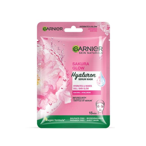 Garnier Sakura Glow Hyaluron Serum Face Mask / গার্নিয়ার সিরাম ফেস মাস্ক