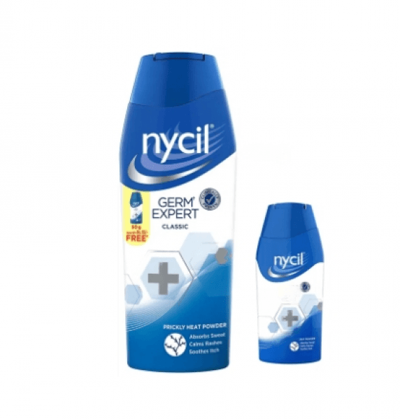 Nycil Germ Expert Classic Prickly Heat Powder with Nycil 50g Talc Free ( নাইসিল জীবাণু বিশেষজ্ঞ ক্লাসিক প্রিকলি হিট পাউডার সঙ্গে Nycil 50g ট্যালক ফ্রি)
