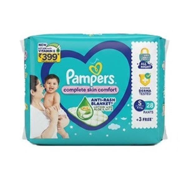 Pampers Complete Skin Comfort (S) Small Pants + 3 Free / প্যাম্পার্স কমপ্লিট স্কিন কমফোর্ট (এস) স্মল প্যান্টস
